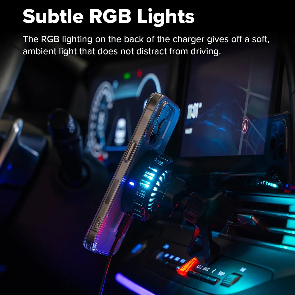 Безжично авто зарядно устройство Ringke, 15W, 1.67A, Черно