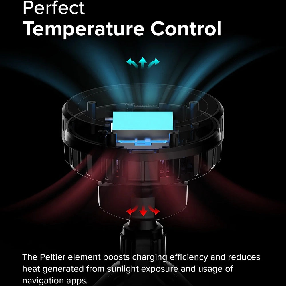 Безжично авто зарядно устройство Ringke, 15W, 1.67A, Черно