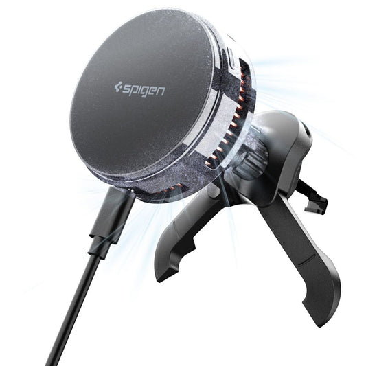 Безжично автомобилно зарядно устройство Spigen Essential, 25W, 1.67A, Черно