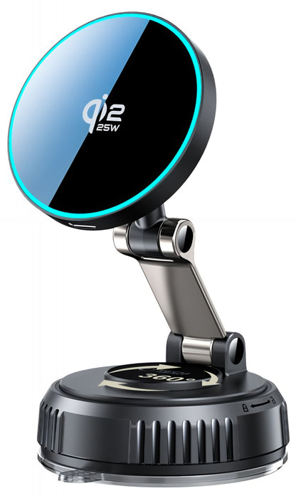 Автомобилен безжичен заряден уред Tech-Protect MM25W-V8, 25W, Черен