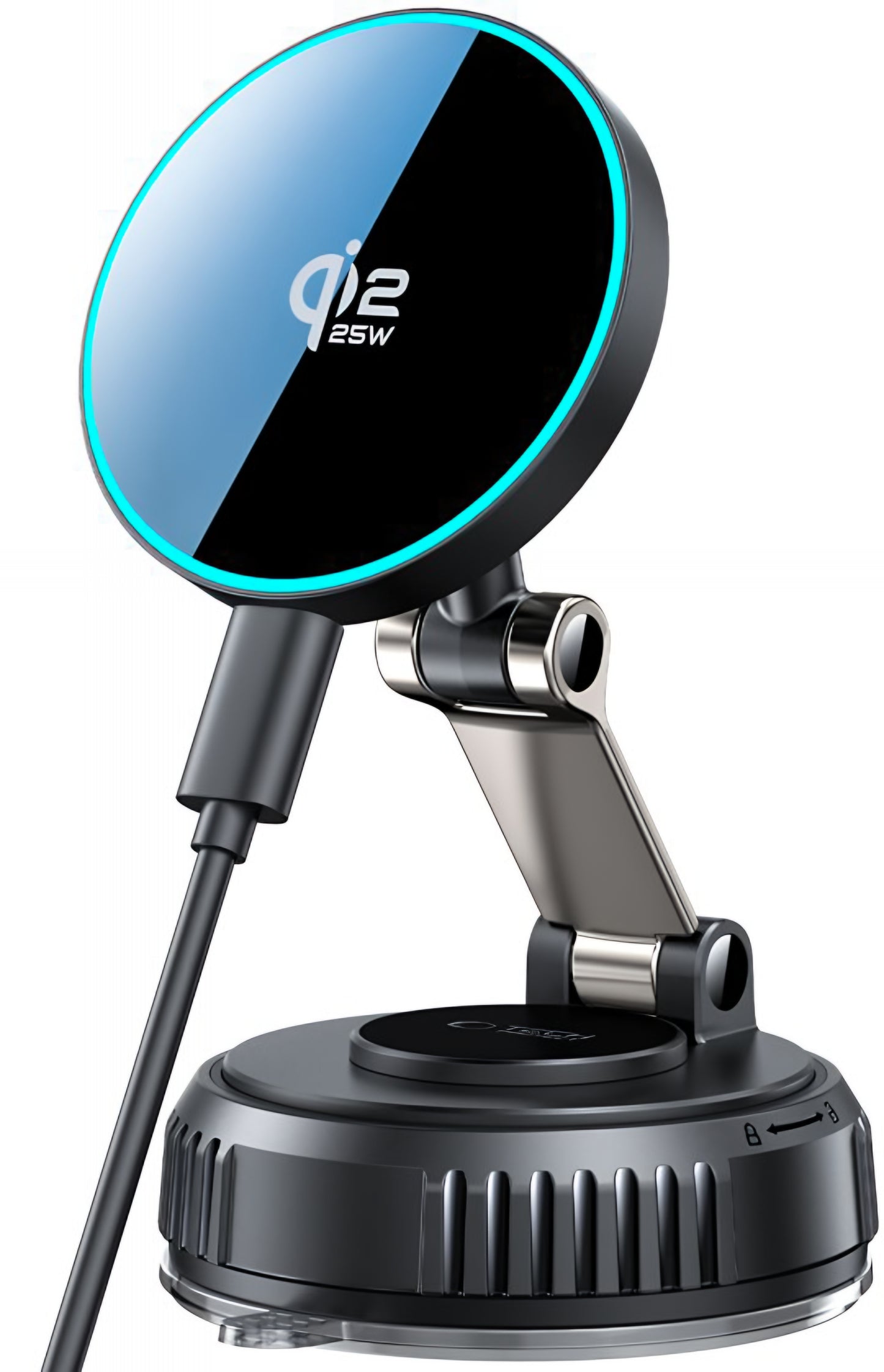 Автомобилен безжичен заряден уред Tech-Protect MM25W-V8, 25W, Черен