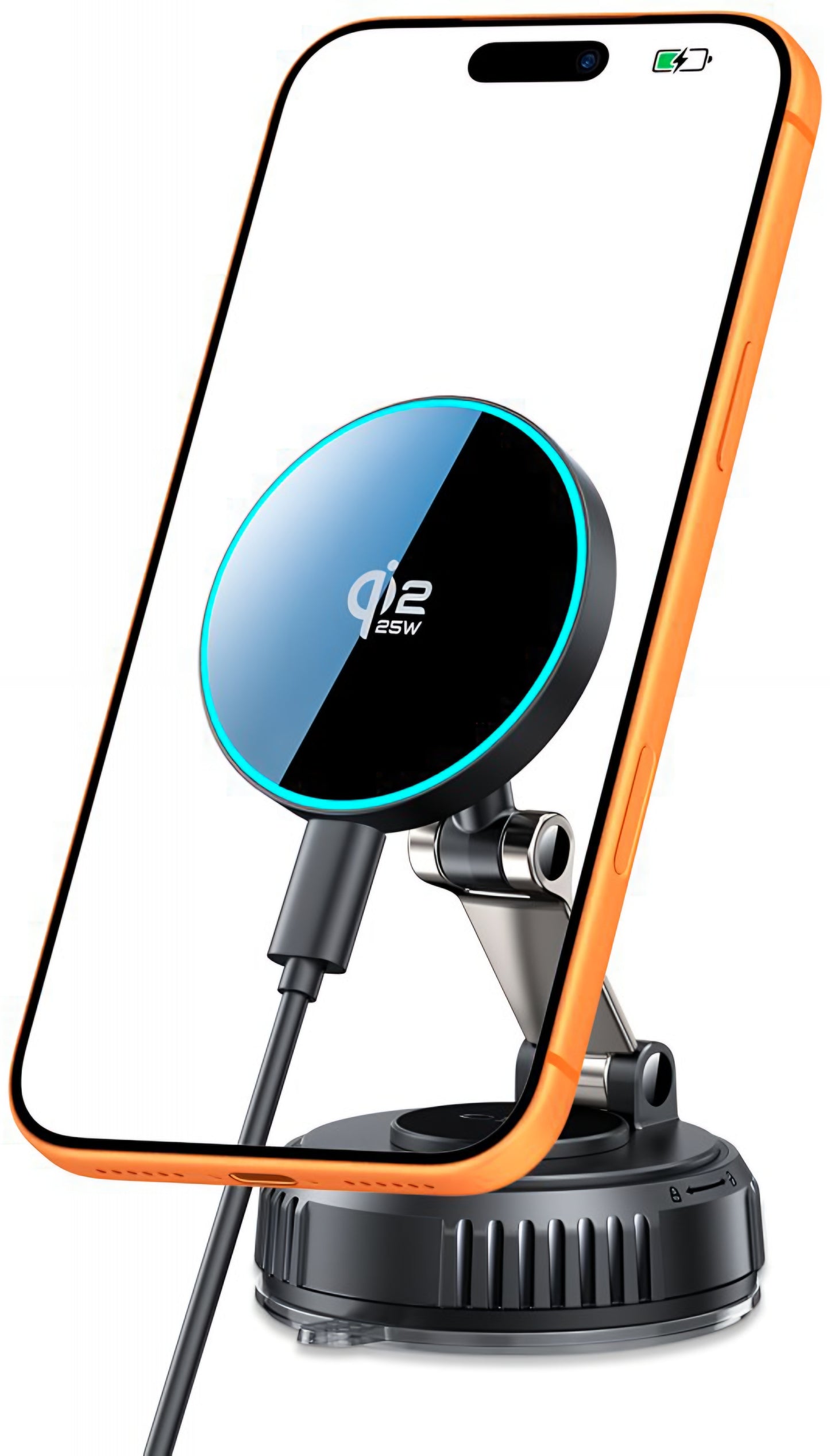 Автомобилен безжичен заряден уред Tech-Protect MM25W-V8, 25W, Черен