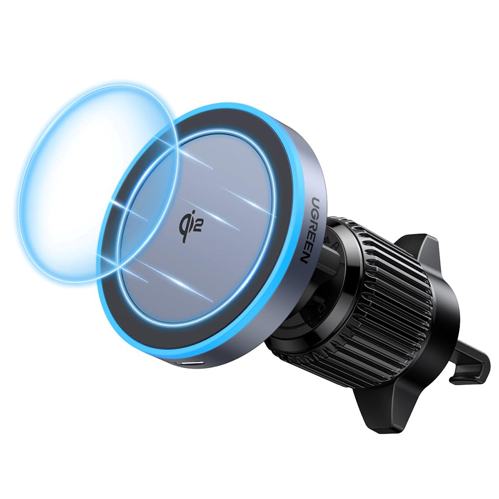 Безжично автомобилно зарядно UGREEN W708, 15W, 1.67A, Черно