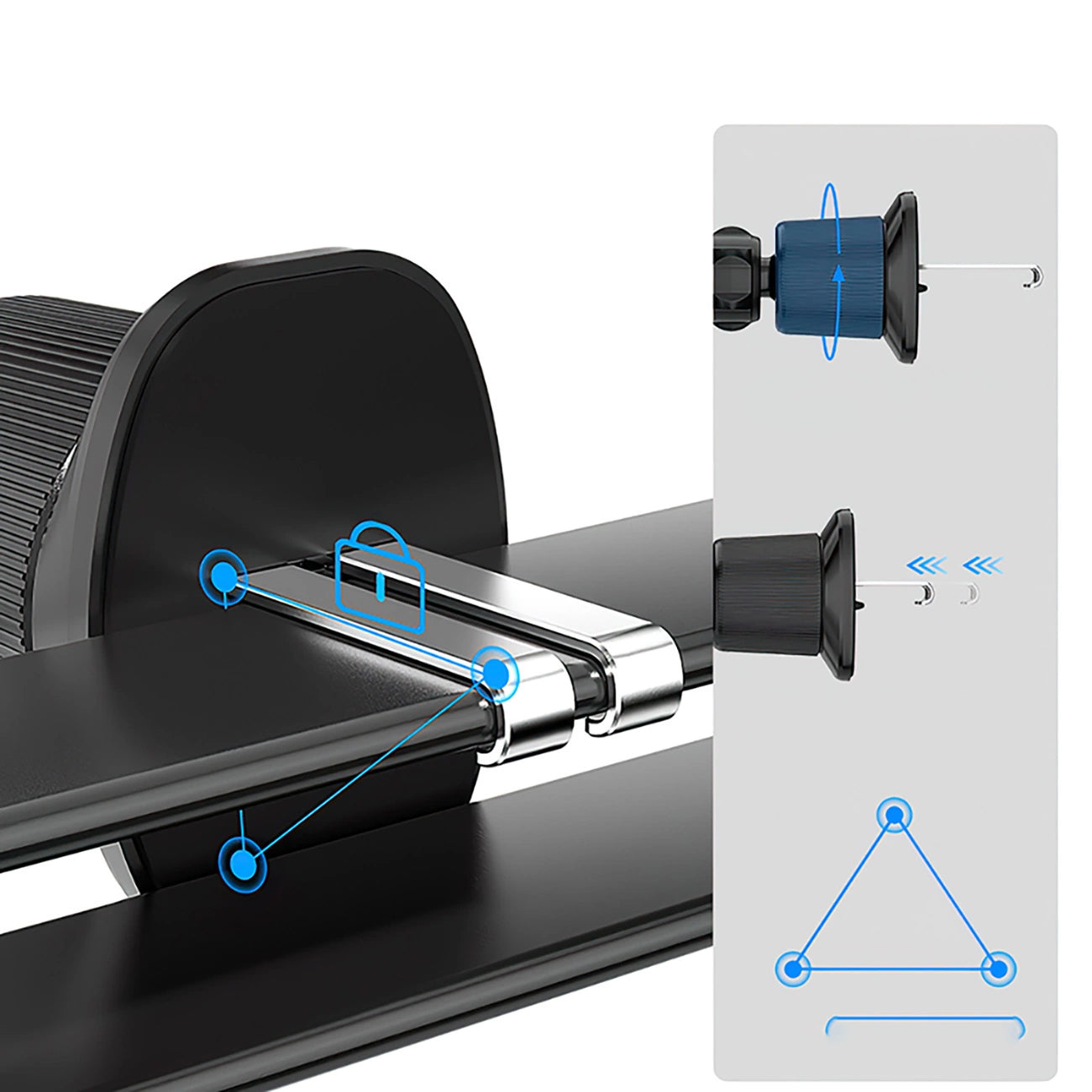 Безжично автомобилно зарядно WZK WCT5-Q6S2Y, 15W, 1.67A, Черно