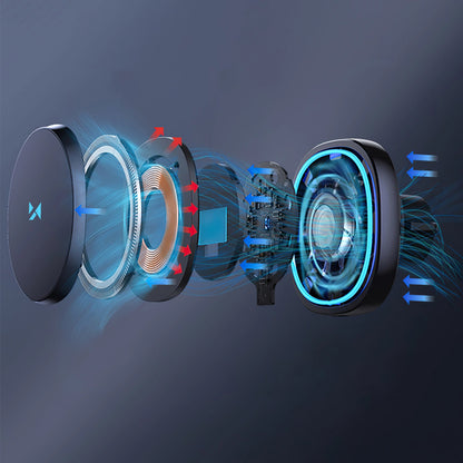 Безжично автомобилно зарядно WZK WCT5-Q6S2Y, 15W, 1.67A, Черно