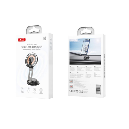 Безжично автомобилно зарядно устройство XO Design CX036, 15W, 1.67A, Черно