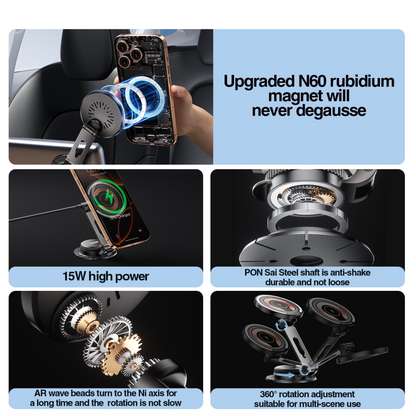 Безжично автомобилно зарядно устройство XO Design CX036, 15W, 1.67A, Черно