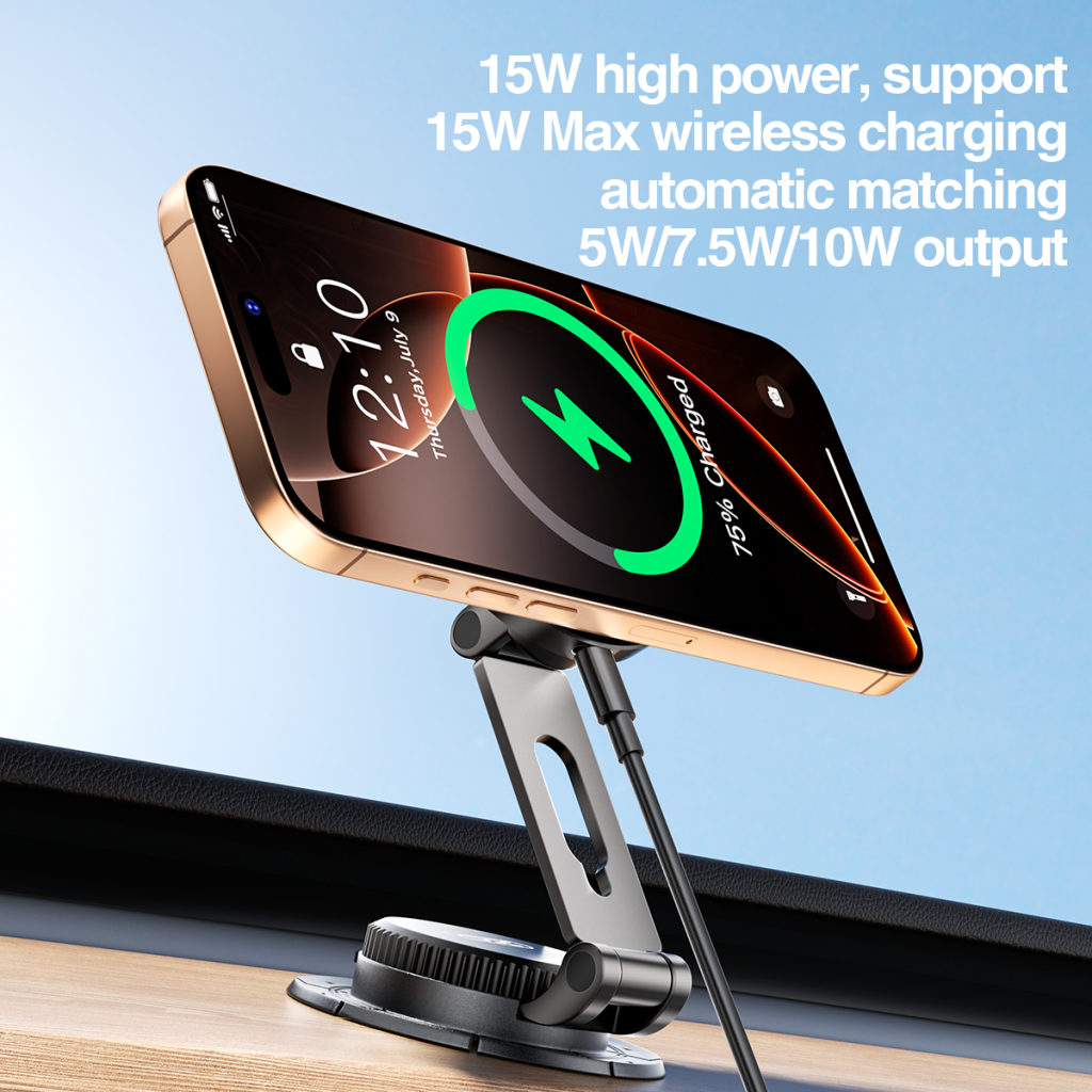 Безжично автомобилно зарядно устройство XO Design CX036, 15W, 1.67A, Черно