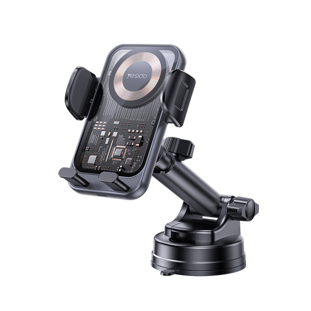 Безжично автомобилно зарядно Yesido C307, 15W, 1.67A, Черно