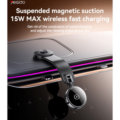 Безжично автомобилно зарядно Yesido C316, 15W, 1.67A, Черно