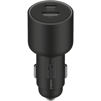 Xiaomi GaN зарядно за кола, 67W, 3A, 1 x USB-A - 1 x USB-C, черно BHR6814GL