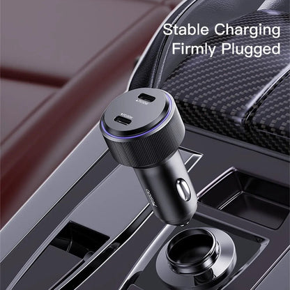 Yesido Y48 Car Charger, 60W, 3A, 2 x USB-C, Black