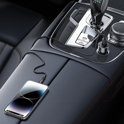 Автомобилен заряден уред Yesido Y65, 100W, 5A, 1 x USB-A - 1 x USB-C, Черен