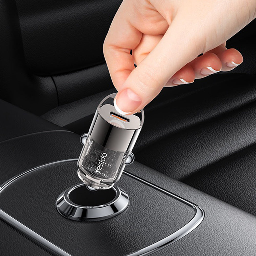 Автомобилен заряден уред Yesido Y67, 45W, 3A, 1 x USB-C, Черен