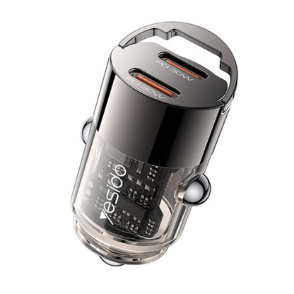 Автомобилен заряден уред Yesido Y69, 30W, 3A, 2 x USB-C, Черен