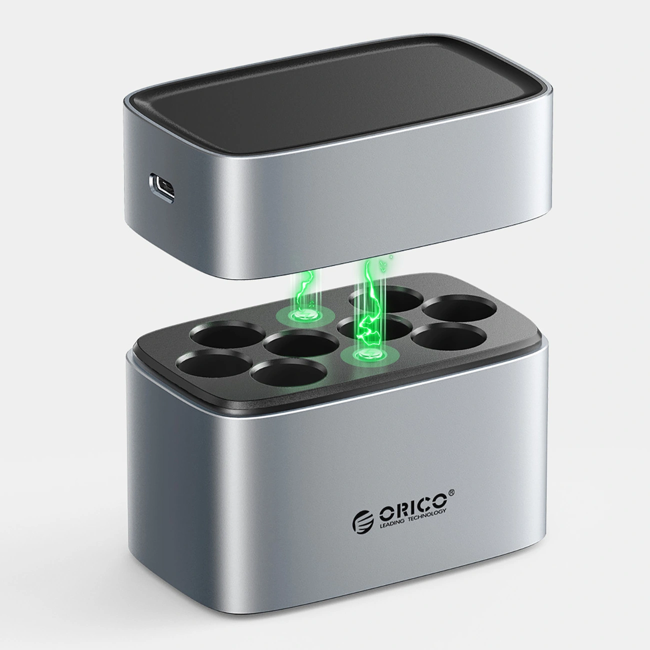Зарядно за батерии Orico EV8, AA, Сиво