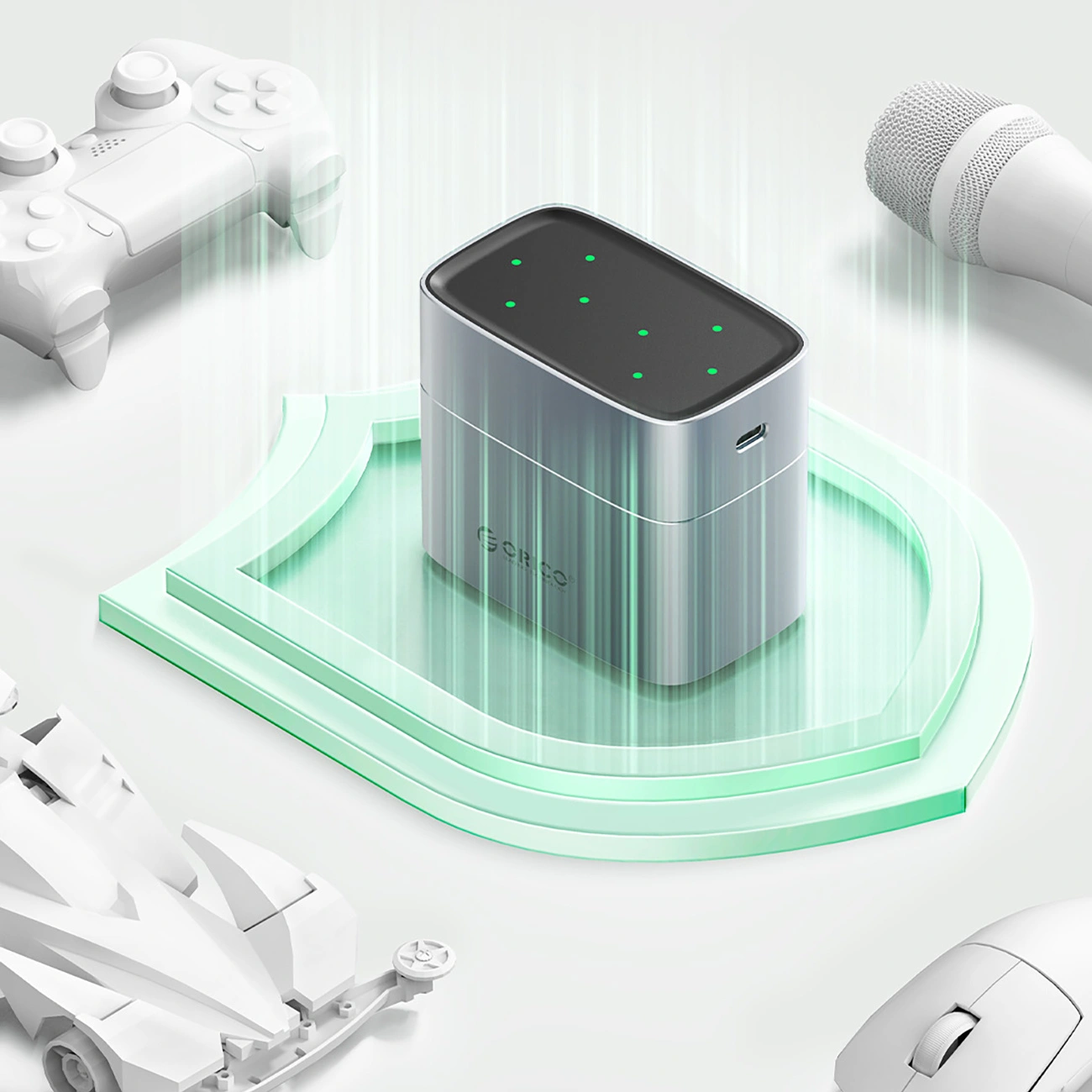Зарядно за батерии Orico EV8, AA, Сиво
