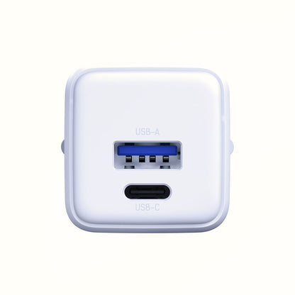 Зарядно устройство за мрежа 3MK Hyper, 20W, 3A, 1 x USB-A - 1 x USB-C, Бяло