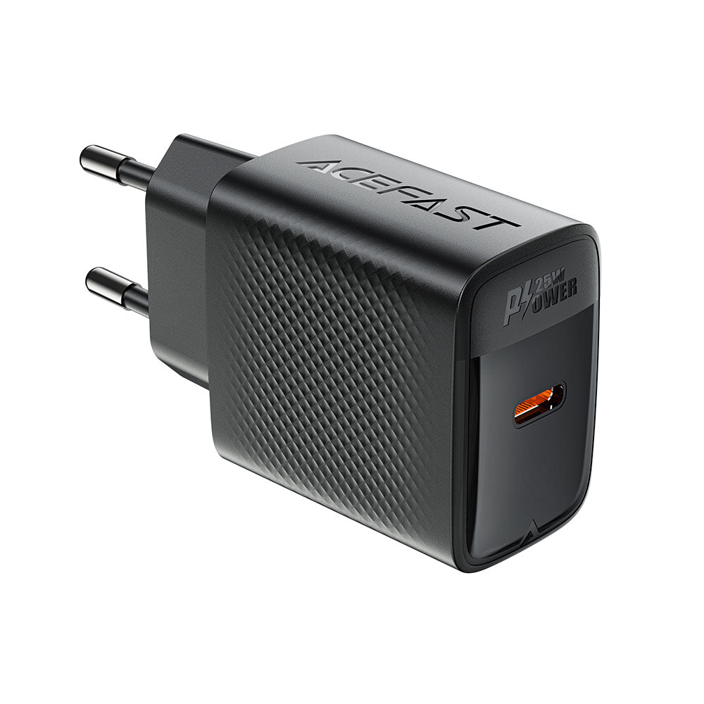 Зарядно устройство за мрежа Acefast A104, 25W, 3A, 1 x USB-C, Черно
