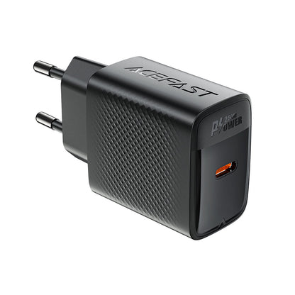 Зарядно устройство за мрежа Acefast A104, 25W, 3A, 1 x USB-C, Черно