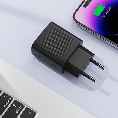 Зарядно устройство за мрежа Acefast A104, 25W, 3A, 1 x USB-C, Черно