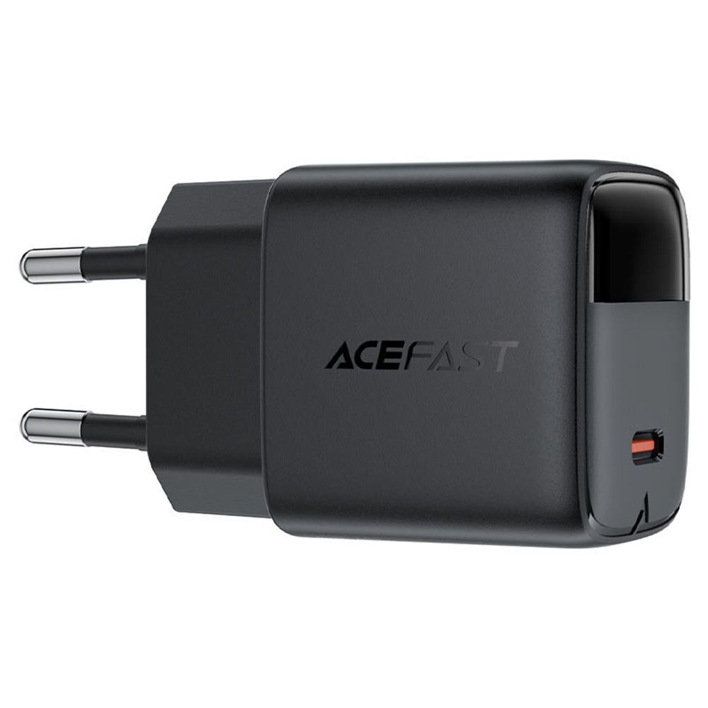 Зарядно устройство за мрежа Acefast A113 Display, 20W, 3A, 1 x USB-C, Черно