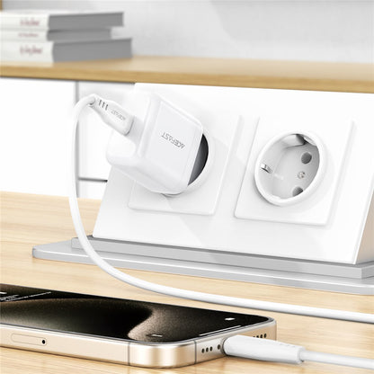 Зарядно устройство за мрежа Acefast A130, 20W, 3A, 1 x USB-C, Бяло