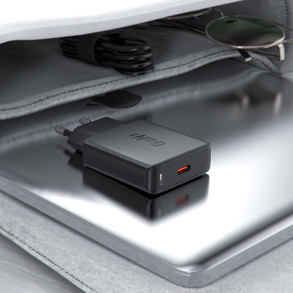 Зарядно устройство за мрежа Acefast A65, 20W, 3A, 1 x USB-C, Черно