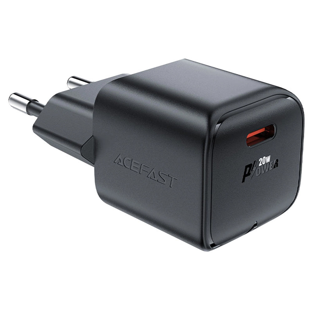 Зарядно устройство за мрежа Acefast A73 Mini, 20W, 3A, 1 x USB-C, Черно