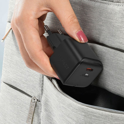 Зарядно устройство за мрежа Acefast A77, 30W, 3A, 1 x USB-C, Черно