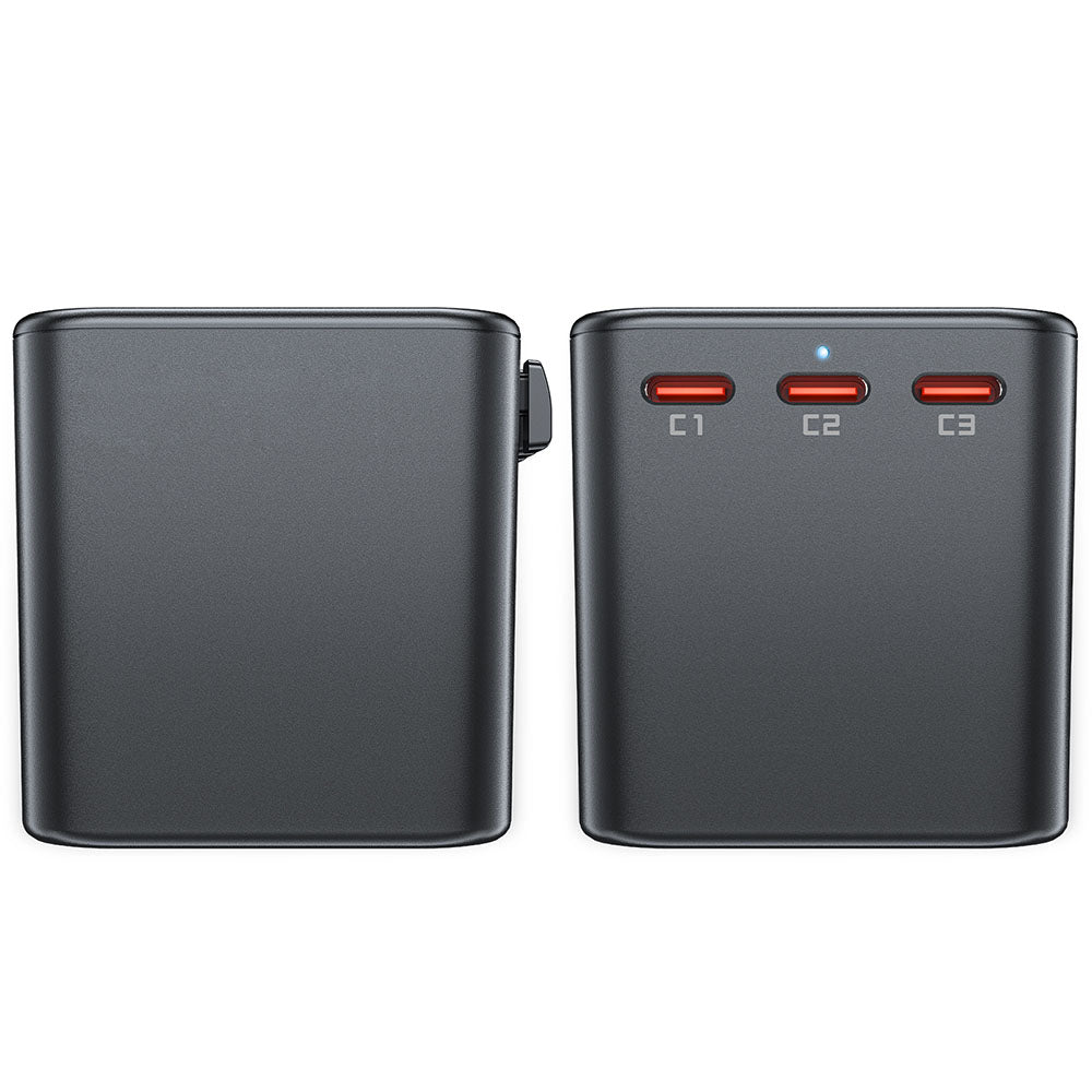 Acefast Travel Z1 Network Charger, 75W, 3.35A, 2 x USB-A - 3 x USB-C, Black