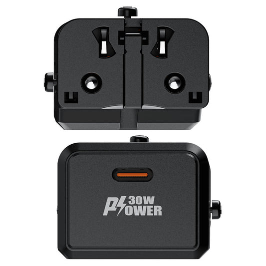 Зарядно за мрежа Acefast Z7 Travel, 30W, 3A, 1 x USB-C, Черно