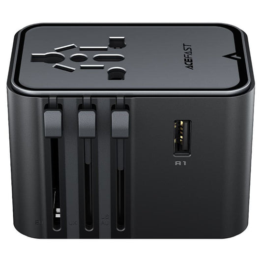 Зарядно за мрежа Acefast Z8 Travel, 45W, 3A, 2 x USB-A - 3 x USB-C, Черно