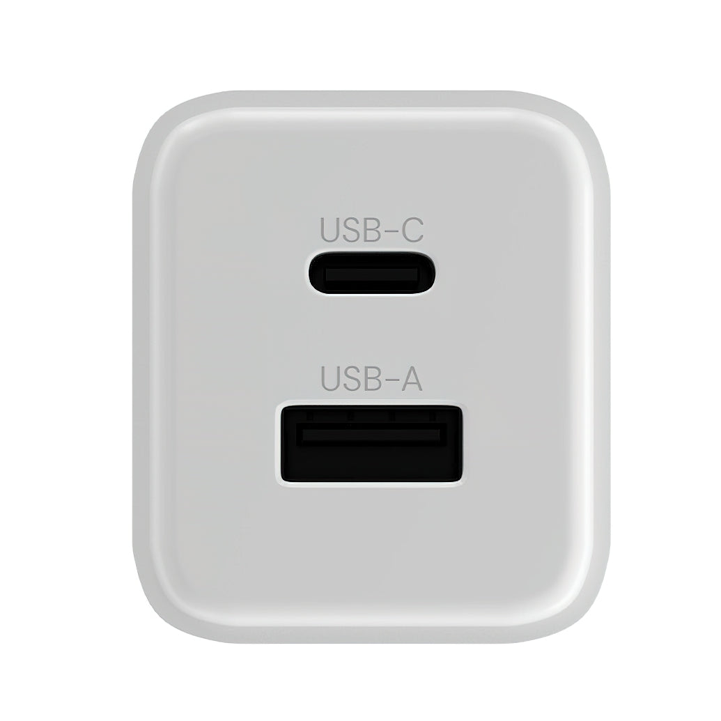 Allity Network Charger. ATC-01-45WCC Fast, 45W, 3A, 1 x USB-A - 1 x USB-C, White