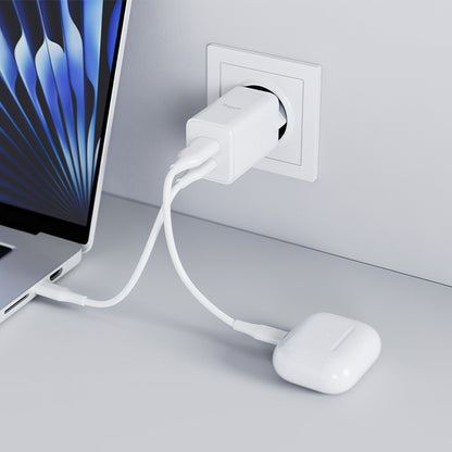 Allity Network Charger. ATC-01-45WCC Fast, 45W, 3A, 1 x USB-A - 1 x USB-C, White