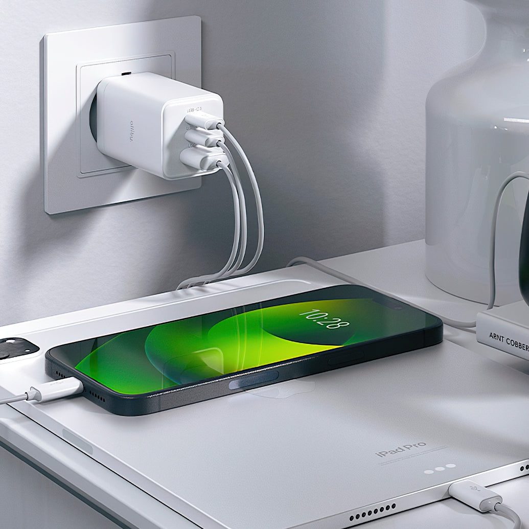 Allity Network Charger. ATC-01-65WACC Fast, 65W, 3.25A, 1 x USB-A - 2 x USB-C, White