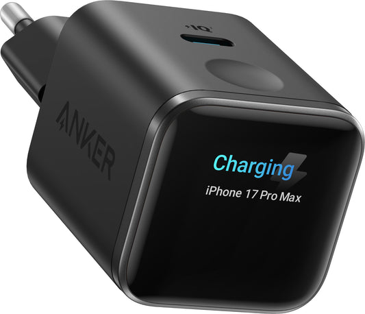 Зарядно устройство Anker Nano Display, 45W, 3A, 1 x USB-C, Черно A121DG11
