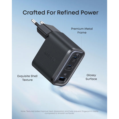 Зарядно устройство за мрежа Anker Nano, 70W, 3.5A, 1 x USB-A - 2 x USB-C, Черно A121AL11