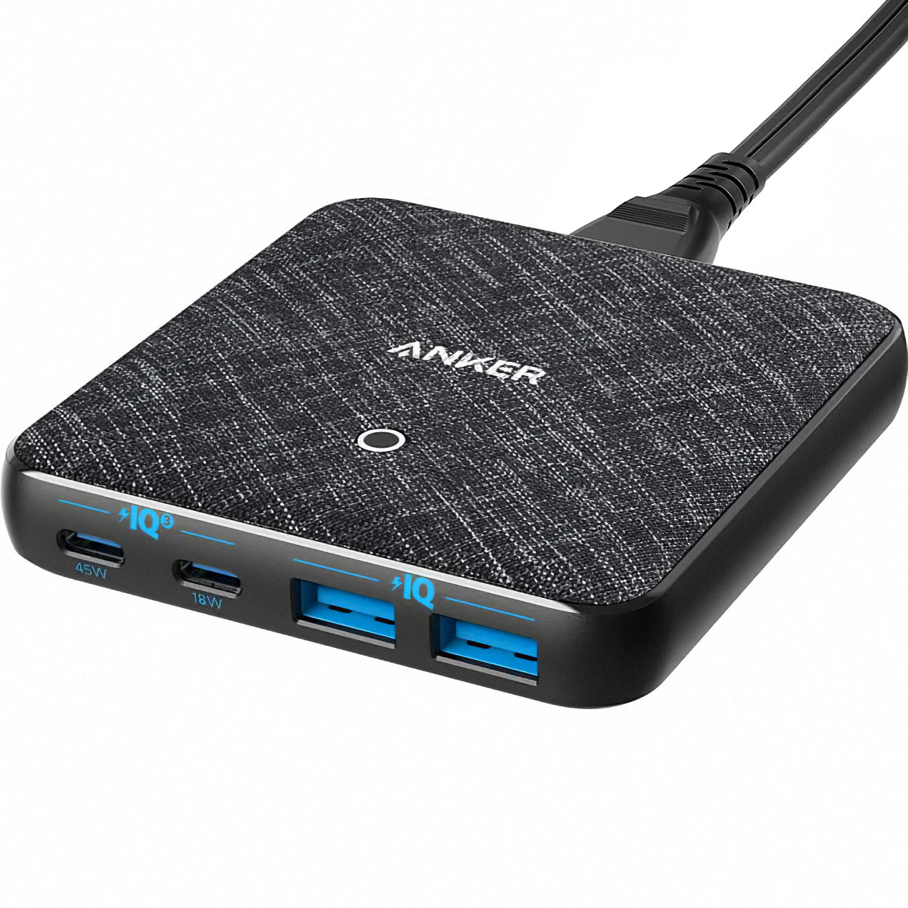 Зарядно устройство Anker PowerPort Atom III, 65W, 3A, 2 x USB-A - 2 x USB-C, Черно A2046G12