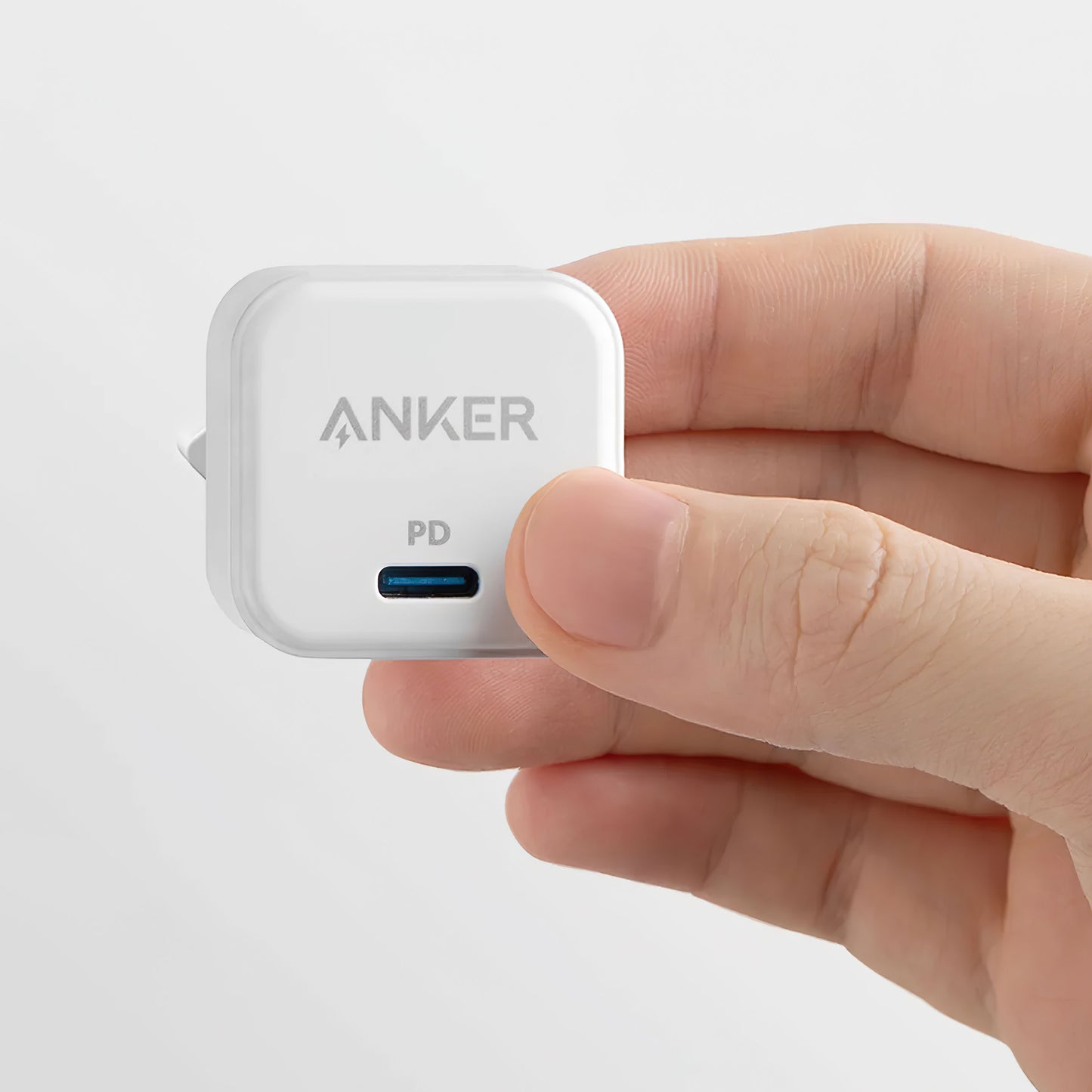 Мрежово зарядно устройство Anker PowerPort III Cube, 20W, 3A, 1 x USB-C, бяло A2149G21 