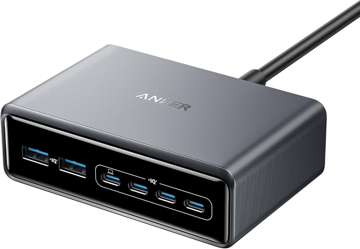 Мрежово зарядно устройство Anker Prime, 200W, 3A, 2 x USB-A - 4 x USB-C, черно A2683341