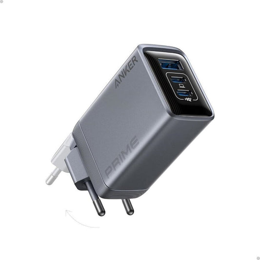 Мрежово зарядно устройство Anker Prime, 100 W, 3A, 1 x USB-A - 2 x USB-C, сиво A2688341 A2688341