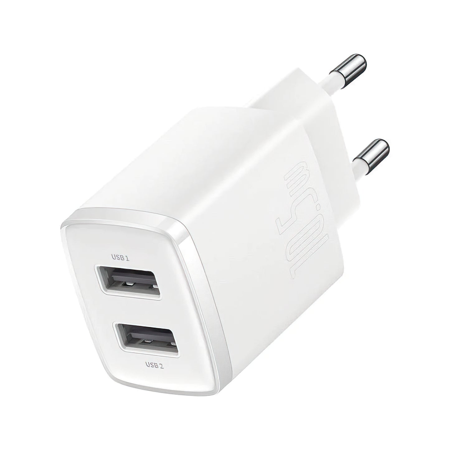Зарядно устройство за мрежа Baseus Compact, 10.5W, 2.1A, 2 x USB-A, Бяло CCXJ010202