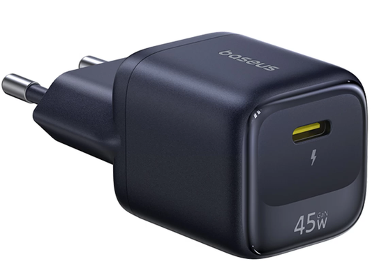 Baseus EnerFill FN22 Wall Charger, 45W, 3A, 1 x USB-C, Black E0123300