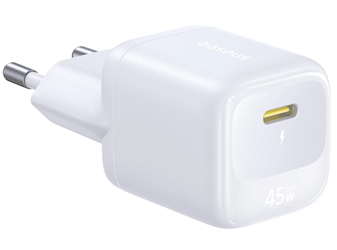 Мрежово зарядно Baseus EnerFill FN22, 45W, 3A, 1 x USB-C, бяло E0123301