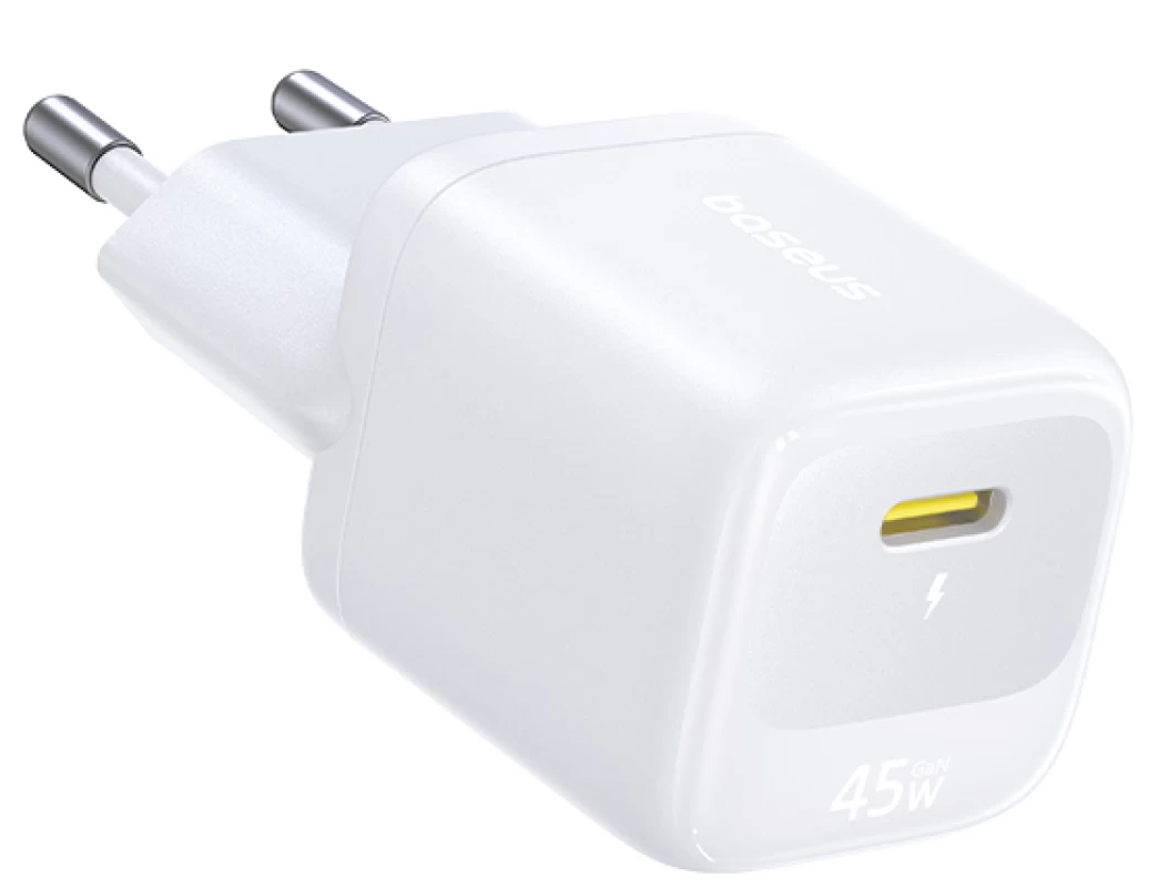 Мрежово зарядно Baseus EnerFill FN22, 45W, 3A, 1 x USB-C, бяло E0123301
