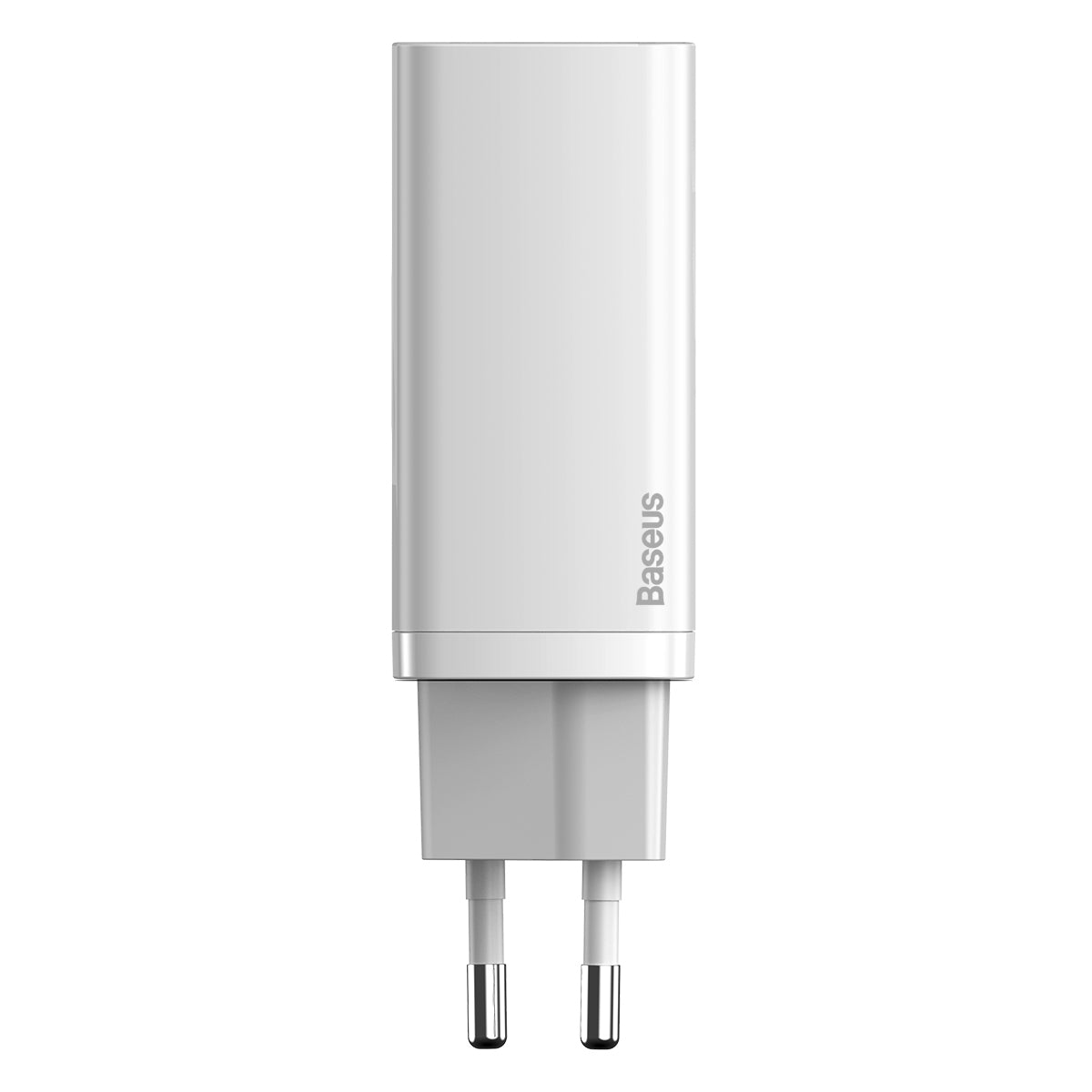 Мрежово зарядно устройство Baseus GaN2 Lite, 65W, 3A, 1 x USB-A - 1 x USB-C, бяло CCGAN2L-B02 