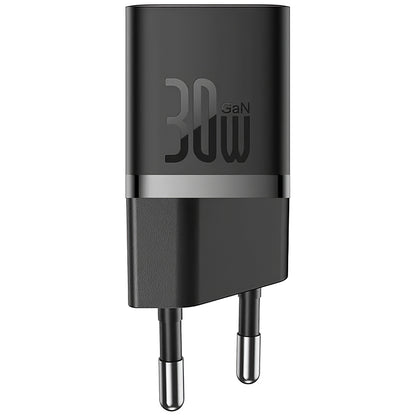 Мрежово зарядно устройство Baseus GaN GaN Mini 1C, 30W, 3A, 1 x USB-C, черно CCGN070401