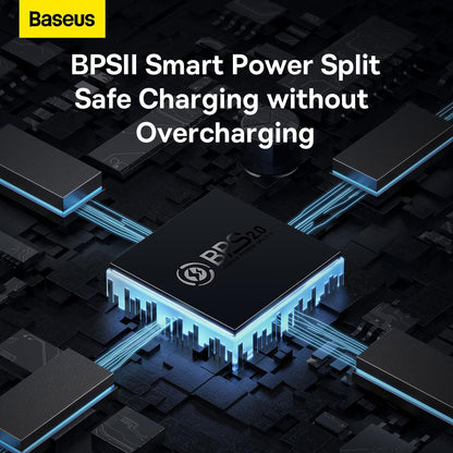 Зарядно за мрежа Baseus GaN5 Pro, 65W, 3.25A, 1 x USB-A - 2 x USB-C, Бяло CCGP120202
