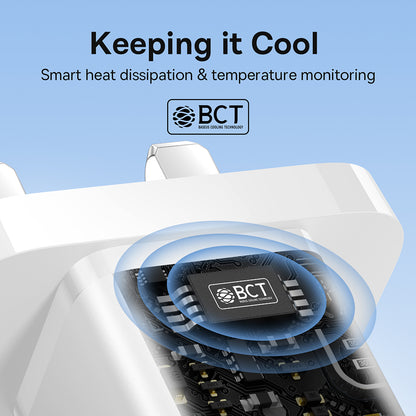 Зарядно за мрежа Baseus GaN5 UK, 30W, 3A, 1 x USB-C, Бяло P10110906213-00